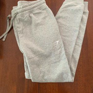 Gymshark Men's Crest Joggers- Light Gray Marl